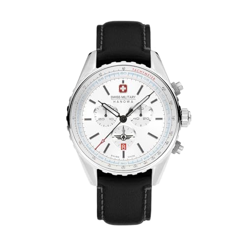 Swiss Military Hanowa SMWGC0000302 - Swiss Made Round Silver Chronograph - Watch for Men