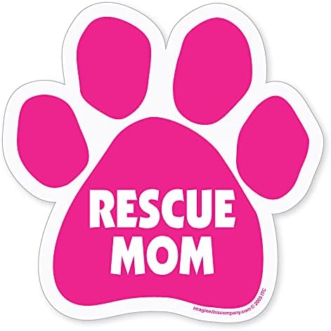 Imagine This Paw Magnet - "Quien Rescato A Quien" Pet Lover Car Magnet, Fun & Durable