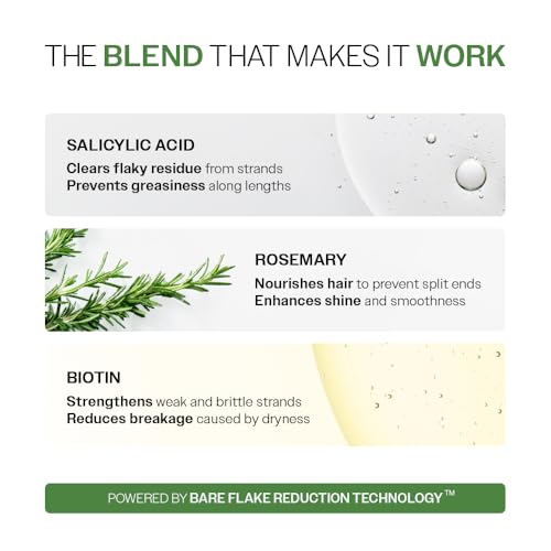 Image of Bare Anatomy Anti-Dandruff Hair Conditioner with Biotin, Salicylic Acid & Rosemary | Removes Flaky Buildup | Moisturizes & Strengthens Hair | Reduces Frizz & Breakage | For All Hair Types | 175gm