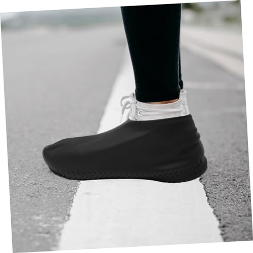 Fundas de silicona para zapatos de lluvia para hombres. Protectores impermeables para botas con suela antideslizante para días lluviosos y viajes miniatura 3