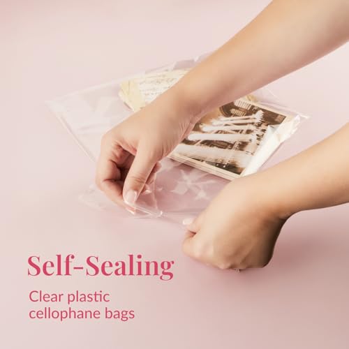image for Prestee 200pk Self-Sealing Clear Plastic Cellophane Bags, 6x10 Goody B
