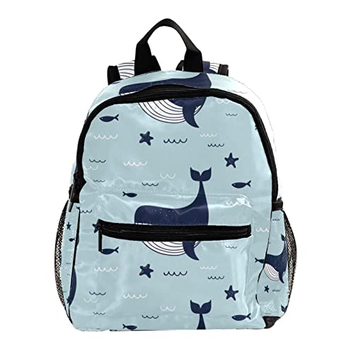 Sac à dos pour garçons et filles motif poisson multicolore de 30,5 cm pour la rentrée