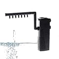 TAIGUKOKO Fish Tank Filter, 3 in 1 Fish Tank Submersible Pump, Silent Design with Spray Rod, 5W built-in Filter Pump, with oxygenation function, suitable for Small Aquariums/Turtle Tanks/Fish Tanks
