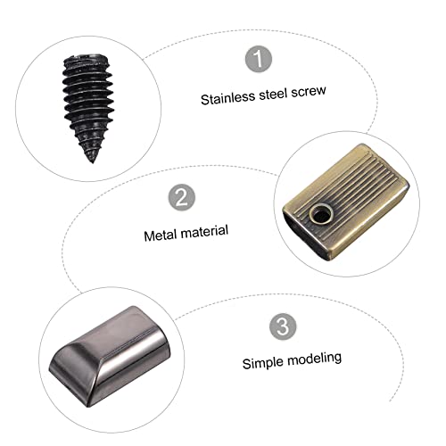 VILLCASE 50 Pçs Clipe De Zíper Acessórios De Latão Zíperes Clipe De Cauda Bolsa De Zíper Rolha De In