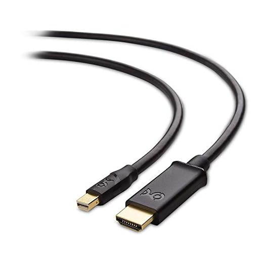 Cable Matters Mini DisplayPort to HDTV Cable in Black 25 Feet - Thunderbolt and Thunderbolt 2 Port Compatible