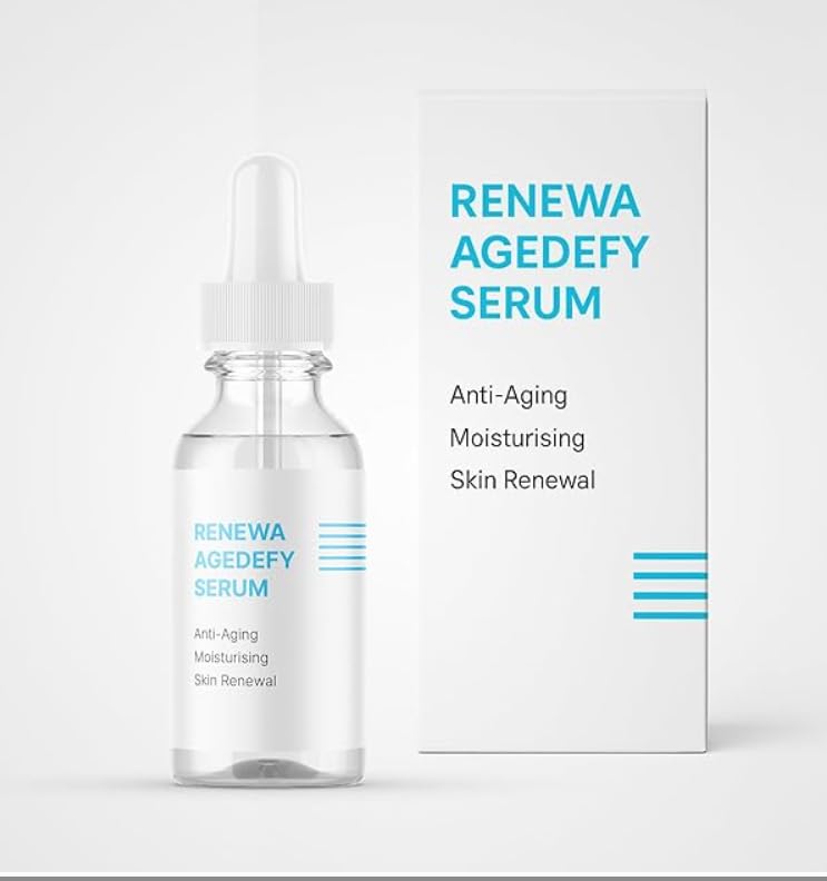 Renewa AgeDefy - Suero de niacinamida al 5% Suero facial ligero e hidratante con ácido hialurónico y antioxidantes Iluminador, suavizante y