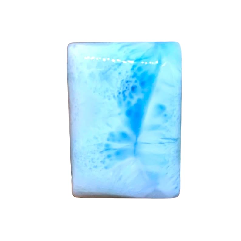 Larimar cabochon en vrac de forme rectangulaire pour bague et création de bijoux DIY