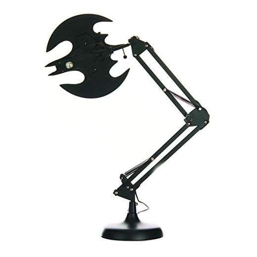 Lámpara flexible Batman Batwing - Producto oficial DC Comics, lámpara de escritorio óptima para oficina y hogar, artículo coleccionable para fans de cómics, alimentado por USB