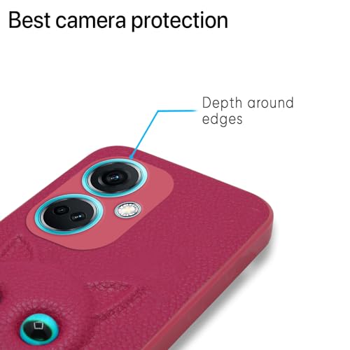Image of Pikkme OnePlus Nord Ce 3 5g Back Cover for Girls | Cute Cat Leather Finish | Soft TPU | Case for OnePlus Nord Ce 3 5g (Pink)