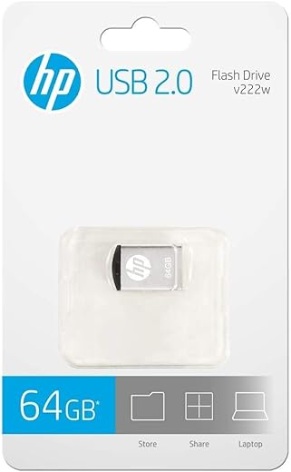 HP v222w 64GB USB 2.0 Pen Drive (Silver)