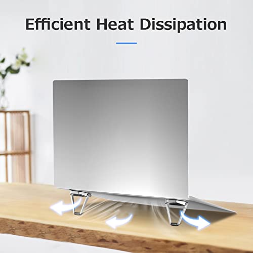 Image of RYAP Portable Shield Type Laptop Stand Foldable Zinc Alloy Laptop cket Small Size Bearing Efficient Heat Dissipation