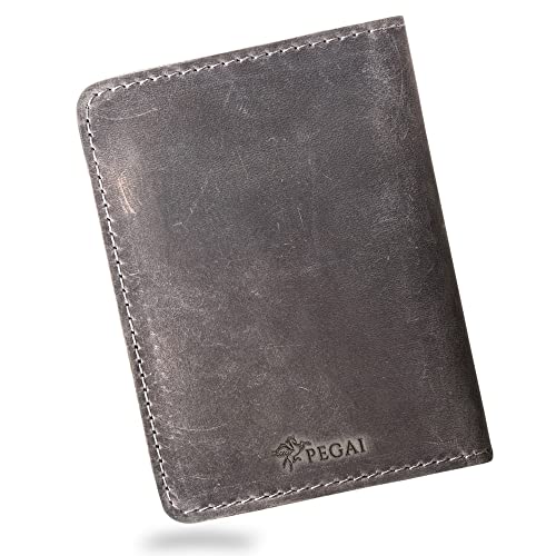 PEGAI Personalized Leather, Passport Holder For Travel | Handmade Passport Wallet Cover Case | Travel Document Holder, Passport Cover for Men, Women, and Family | Pike (Rock Grey)3