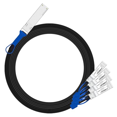 ipolex 100G QSFP28 to 4X 25G SFP28 Breakout DAC Cable, 100G QSFP28 Direct Attach Copper Twinax Cable for Cisco QSFP-4SFP25G-CU1M, 1-Meter(3.3ft)
