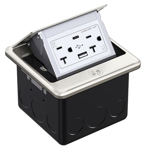 WEBANG Pop Up Floor Outlet Box – 20 Amp USB