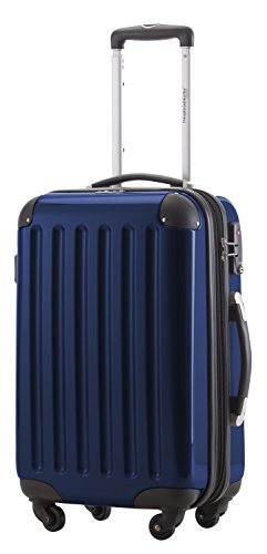 Hauptstadtkoffer ALEX - Handgepäck Koffer 55x36x23 cm, 42 L, TSA Schloss, erweiterbarer Hartschalen Trolley aus PC/ABS, 3,2 kg, 4 Doppelrollen, Dunkelblau