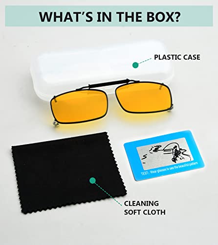 Image of Eyekepper 3-pack Polarized Clip on Sunglasses With Spring Draw Bar Grey /Brown /Green Lens 54 * 34MM