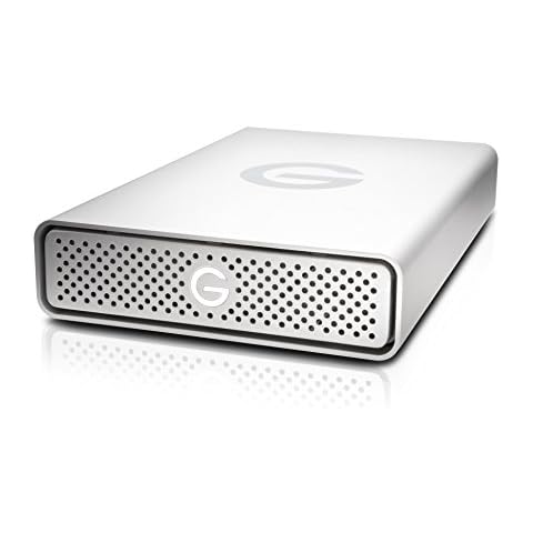 G-Technology 4TB G-DRIVE USB 3.0 Desktop External Hard Drive, Silver - Compact, High-Performance Storage - 0G03594-1 Cover
