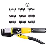 【Humanisiertes Design】Mit diesem professionellen Crimpwerkzeug können Sie Drähte und Stoßverbinder einfach crimpen. Es ist viel einfacher als ein Paar manuelle Crimpmaschinen. Es bietet einen zuverlässigeren und bequemeren Crimpvorgang.