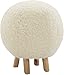 Podnóżki i S, Praktyczny Mały Taboret Pufa Tapicerowany Podnóżek Salon Sypialnia Zmień Buty Herbata Taborety Stołki, Biały