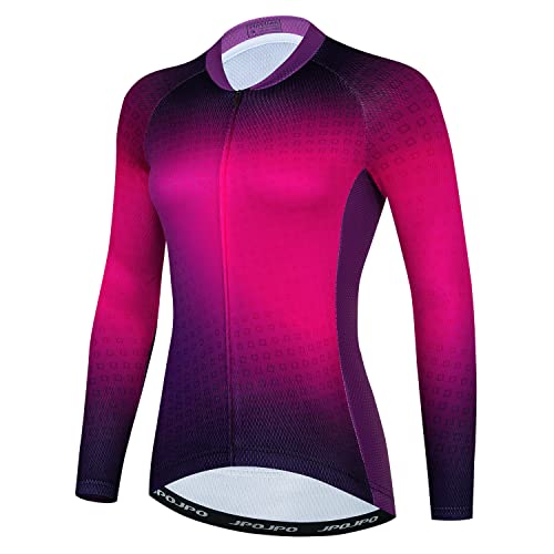 Women's Biking Jersey Long Sleeve Cycling Shirt Top Lady Bike Jerseys
