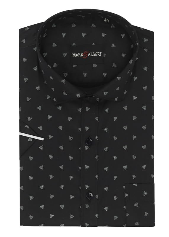 Image of MARK & ALBERT Mens Half Sleeves Printed Shirt