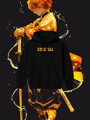 Image of Mens Demon Slayer Premium Printed Hoodie for Men Branded Sweatshirt Man with Stylish Printed Design Regular Fit Casual Wear Hoodies for Men Stylish
