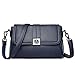 DIRRONA Elegant Damen Umhängetasche Kleine Schultertasche Leicht Reise Handtasche Wasserdicht PU Frauen Umhängetasche Blau