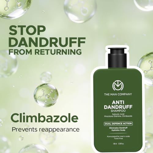 Image of The Man Company Anti-Dandruff Shampoo with Salicylic Acid for Man| Flake Control from First Wash | Targets Dandruff & Scalp Itch | Prevents Recurrence | Balances Oil Without Dryness | -100ml