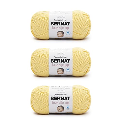 Image of Bernat Bundle Up Duckling Yarn - 3 Pack of 141g /5oz - Polyester - 4 Medium (Worsted) - 267 Yards - Knitting, Crocheting & Crafts