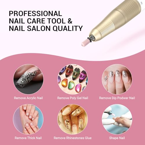 Image of MelodySusie Ceramic Nail Drill Bit, 3 /32'' Smooth Round Top Large Barrel Bits, Suitable for Manicure Pedicure Cuticle Gel Polishing, Beginners Bits, Pink, Series Bit-S, Extra Coarse
