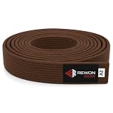 Rewon Gear Jiu Jitsu BJJ Premium-Gürtel – Profi-Gürtel mit Ärmelsteg für Ranglistenstreifen, langlebig (Braun, A2)