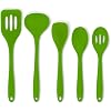 Better Houseware Silicone Cooking Utensil Set - 5 Piece Green Silicone Kitchen Utensils - Stain & Odor Resistant, Heat Resistant, Dishwasher Safe