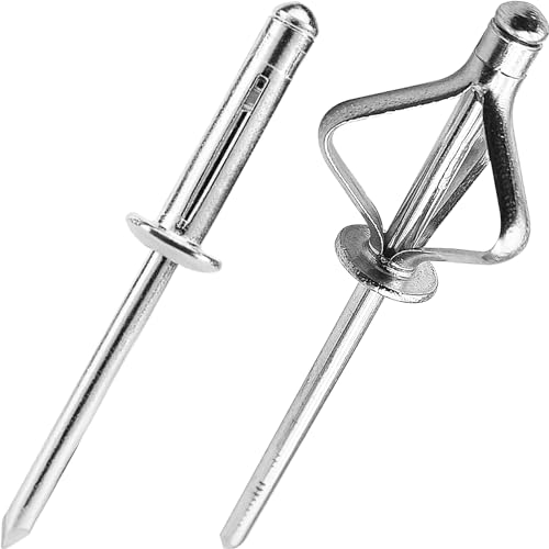 40Pcs Trifold Aluminum Exploding Blind Rivets, Silver, 1/4"x1-3/16"