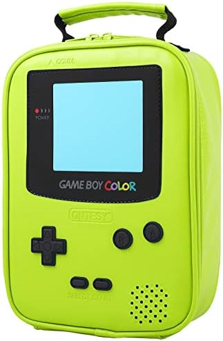 ONTESY Game Console Lunch Box Leather Reusable Lunch Bag Waterproof Thermal Insulated Mini Cooler for Boys Girls Kids Toddlers Teens for Picnic School Daycare (Green)