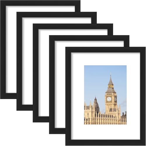 Raoendis a3 額縁 5枚セット 壁掛け フォトフレーム 軽量額縁 ポスターフレーム 縦置き・横置き可能 ブラック 【サイズ29.7x42cm】