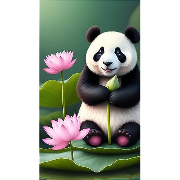 5D Diamond Painting Animali Panda 55x100cm, DIY Kit di Pittura per Diamanti per Bambini Adulti, Pieno Diamante Cristallo Pittura Digitale Arte Strass Ricamo kit completo, per Decorazione Casa K-48