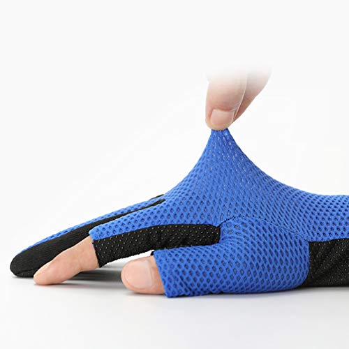 Lioobo 1 par de luvas de dedo com corte antiderrapante antiderrapante luvas de pesca esportiva para