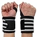 Fasce da polso di sollevamento cinghie da polso da palestra,fasce da polso Powerlifting,unisex,forniscono supporto e protezione da lesioni,adatte per sollevamento pesi,allenamento,fitness(Nero/Grigio)