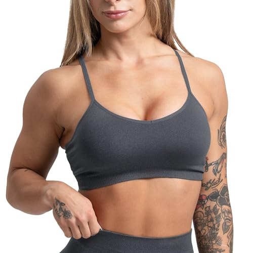 Image of Gymreapers Seamless Sports Bra for Women - Wireless Compression Padded Supportive Bras for Gym, Yoga, & Fitness
