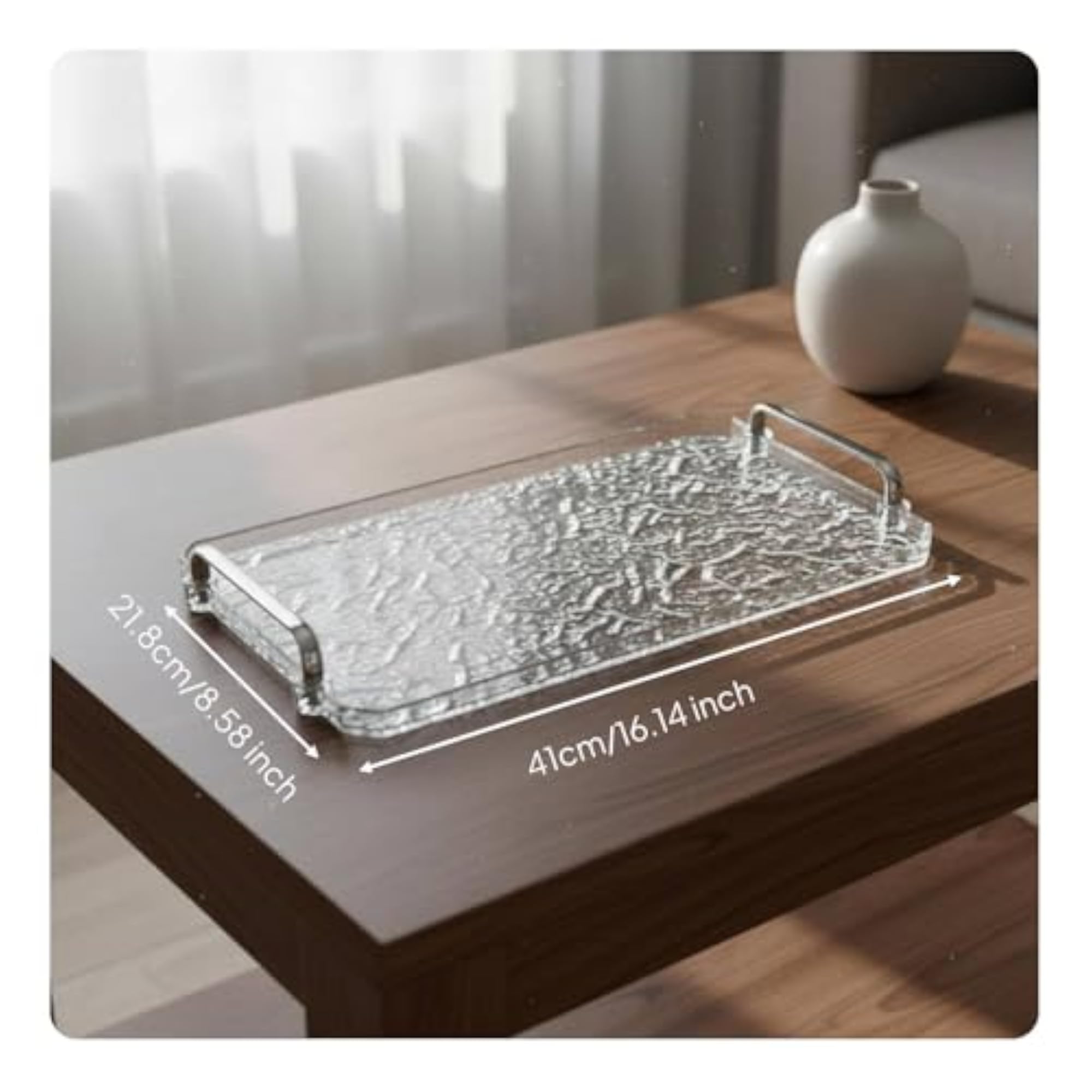 Multi-Purpose Water Wave Tray with Handles, Decorative