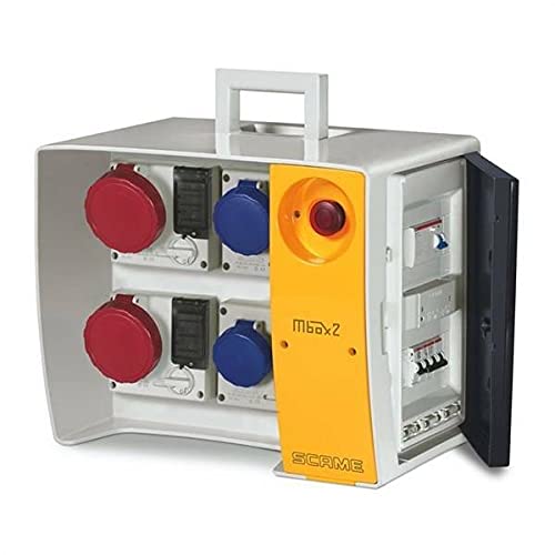 Scame mbox 2 - Cuadro obra mbox2 regleta pulsador 2 polos+tierra 23a 230v