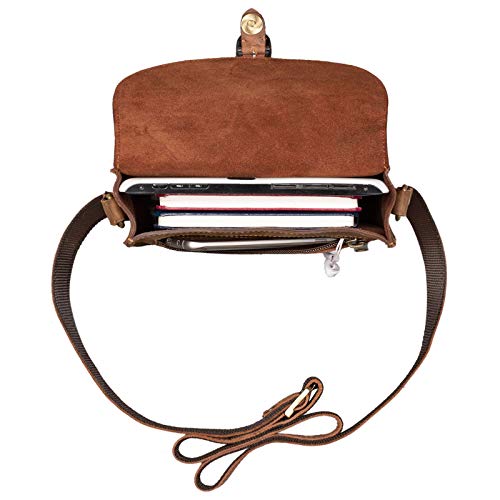 STILORD 'Helena' Kleine handtas Leren Schoudertas Dames Uitgaande Tas Crossbody-Tas Vintage Echt Leer, Kleur:veleta - bruin - Image 5