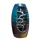 Fnsky - Quemador de incienso, incensario de reflujo de cerámica, soporte para varillas y para conos de incienso, decoración artesanal para hogar y oficina