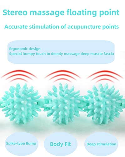 Sikatihu Fascia Muscle Roller Stick Hedgehog Massage Roller Yoga Stick Hand-Held Body Massage Tool For Cellulite And Muscle Soreness,Physical Therapy &Recovery,Reduce Leg Cramps (Orange) #TOP2
