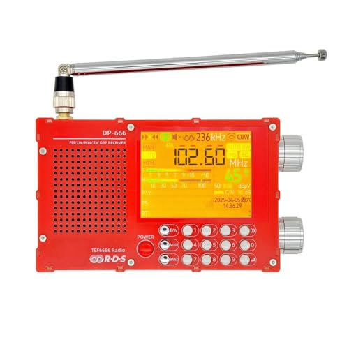 BACKOLU DP-666 TEF6686 FM/LW/MW/SW �t���o���h���W�I�����x DSP ���V�[�o�[ �h�ЃO�b�Y �n�k �k�� (142*30*80mm,���b�h)