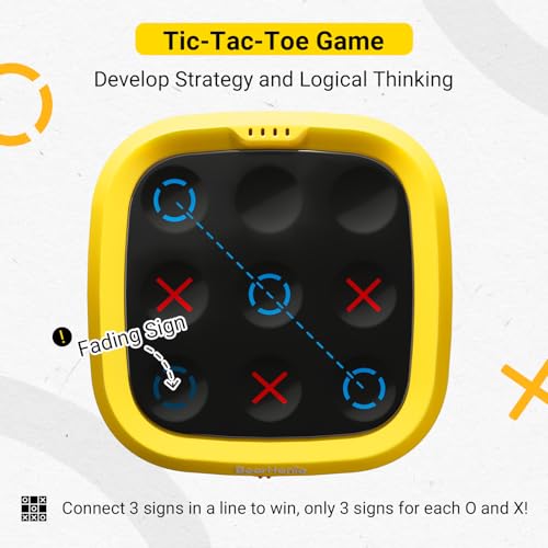 image for BearHonie 4-in-1 Handheld Tic Tac Toe Game Portable Electronic Board G
