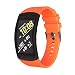 Produktbild NotoCity Armband für Samsung Gear Fit 2 /Gear Fit 2 Pro, Quick-Fit Silikon Ersatz Armbänder, Mehrfache Farben (Orange,L)