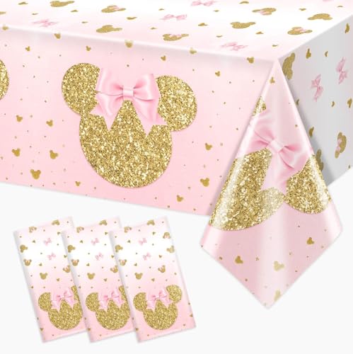 Tewess Pink Mouse Birthday Tablecover