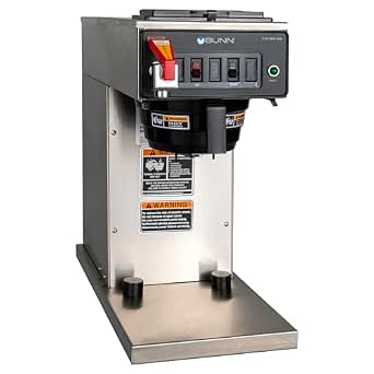 BUNN 12950.0360 12 Cup CWTF15-TC Automatic Commercial Thermal Coffee Brewer, Black/Stainless