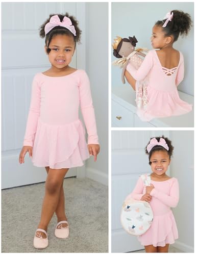 Image of Arshiner Kids Girls Classic Long Sleeve Leotard Dance Ballet Dress